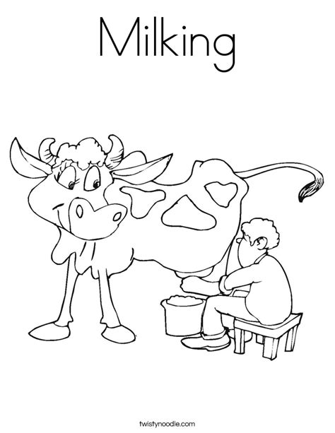 milking coloring page twisty noodle