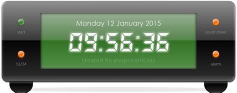 Free Powerpoint Digital Clock Alarm And Countdown Youpresent
