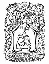 Nativity Kerst sketch template