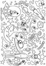 Mosaic Mystery Coloring Pages Astronomy Printable Space Getcolorings Getdrawings Color Mosaics Colorings sketch template