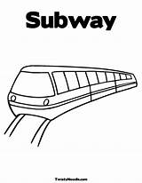 Subway Train Coloring Pages Drawing Underground Colouring Metro Getcolorings Getdrawings Printable Sheets Print sketch template