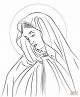 Lady Sorrows Coloring Pages Printable Mary Lourdes Fatima Silhouette Seven Books Kids Drawing Drawings sketch template