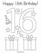 Coloring Birthday Happy 16th Favorites Login Add sketch template