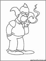 Coloring Clown Pages Krusty Scary Simpsons Pennywise Colouring Printable Stephen King Creepy Drawing Drawings Print Fun Books Kids Disney Getcolorings sketch template