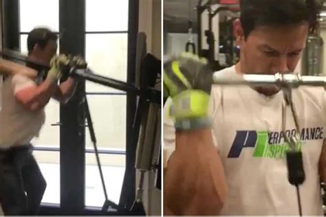 mark wahlberg instagrams intense gym workout men s