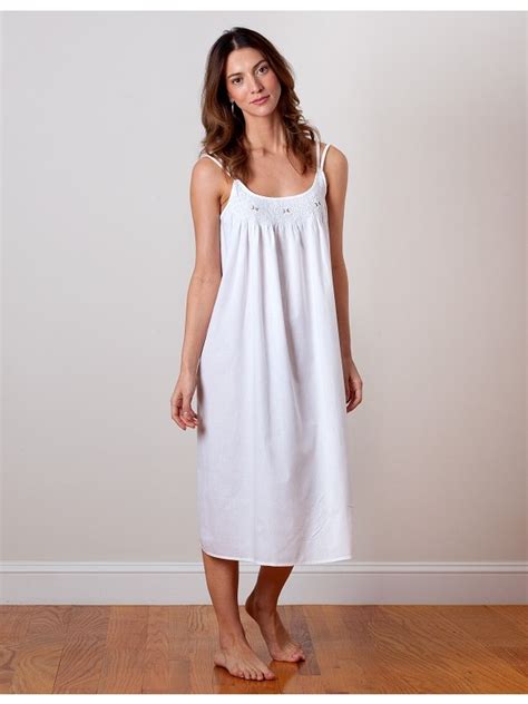 Chrissy White Cotton Nightgown El331 Night Gown White Cotton