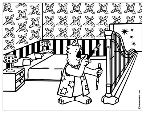 bedroom coloring page