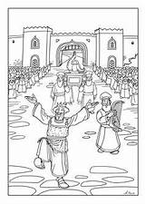 Ark Covenant Jerusalem Abigail Prophet Goliath Lessons Kindergottesdienst Malvorlagen Schule Goliat Malbücher Bibel König sketch template