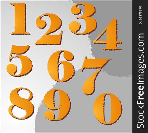 designed numbers  stock images