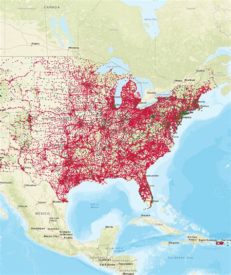 cell tower locations map united states map