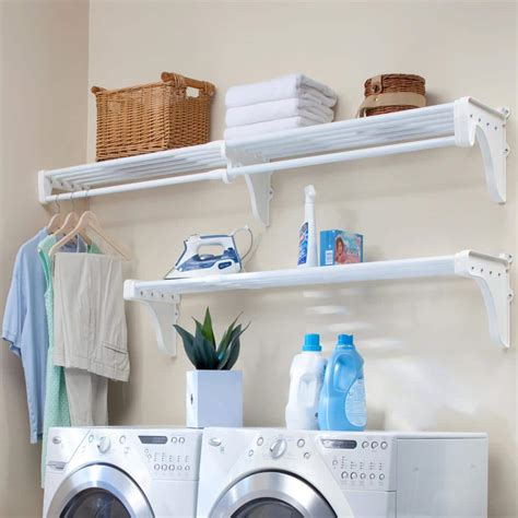 reviews  ez shelf expandable laundry room shelves  closet rod