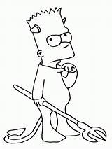 Bart Simpsons Diable Supreme Colorier Homer Inspirant Pintar sketch template