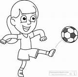 Kicking Ball Clipart Playing Outline Girl Soccer Play Boy Kick Sports Drawing Clip Football Search Player Intramurals Welcome Results Cliparts sketch template