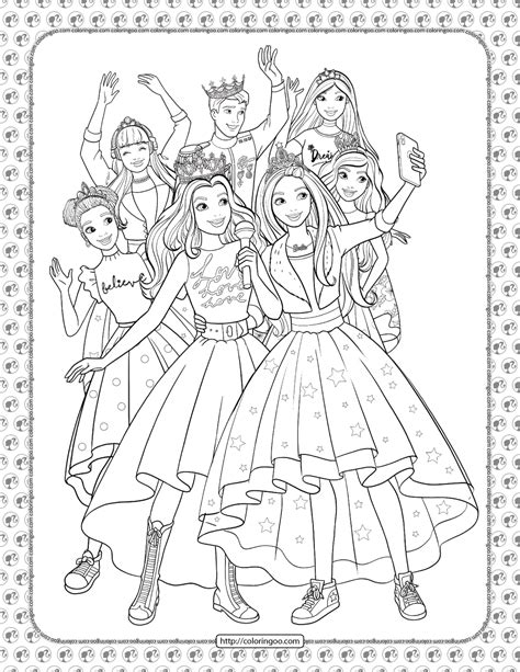 barbie video game hero coloring pages  girls   barbie coloring