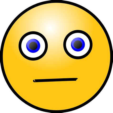 worried face emoticon clipart