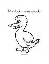 Coloring Duck Quack Makes sketch template