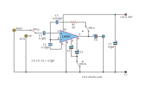 simple preamplifier  lm  repository circuits  nextgr