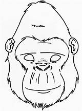 Gorilla Mask Template Printable Face Masks Coloring Duck Craft Preschool Animal Templates Pages Drawing Google Activities Jungle Search Crafts Kids sketch template