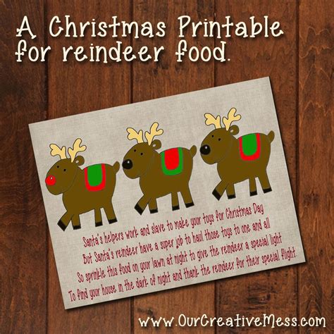 freebie designs reindeer food printable