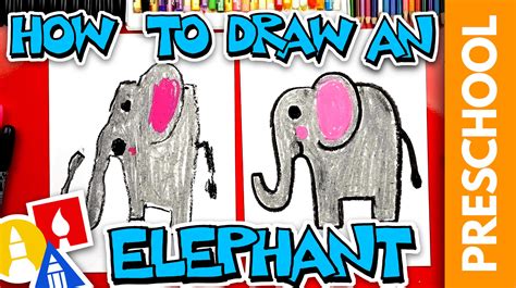 draw  elephant preschool art  kids hub