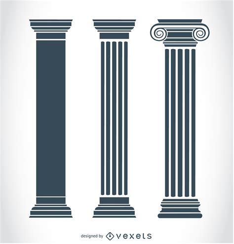 ancient greek pillars vector