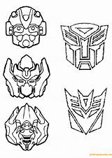 Coloring Transformers Masks Transformer Pages Printable A4 Color Online Kids Books sketch template