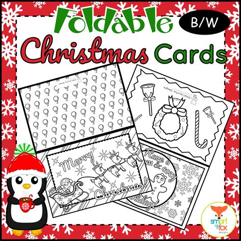 christmas cards foldable craft  coloring printable christmas cards