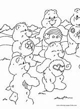 Coloring Care Pages Bears Cartoon Kids Bear Printable Color Cupcake Character Carebears Sheets Print sketch template