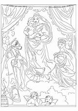 Madonna Coloring Barbara Raphael Catholic Sistine Famous Saint St Saints Quotes Two Quotesgram Roman sketch template