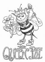 Bee Queen Coloring Pages Adult Bees Printable Color Cute So Getcolorings Colori Print Printables Quote Choose Board sketch template