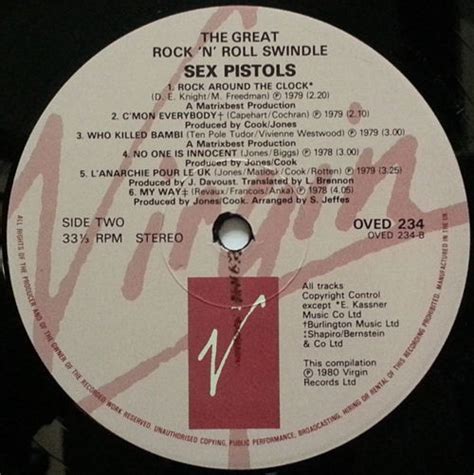 God Save The Sex Pistols The Great Rock N Roll Swindle Single Lp