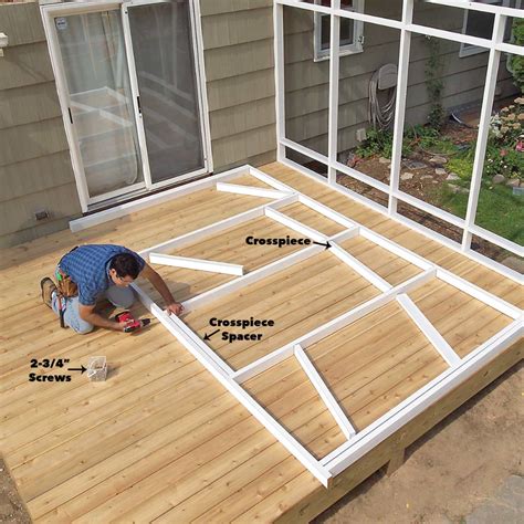 build  screen porch screen porch construction screened  porch diy porch roof
