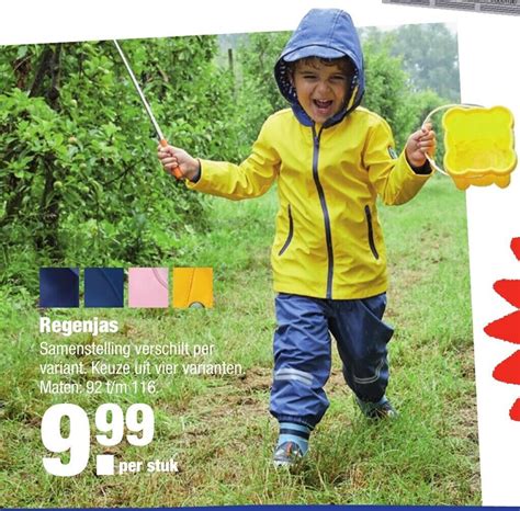 regenjas  aanbieding bij aldi