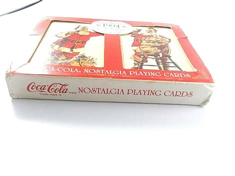 vintage coca cola holiday speelkaarten in blik met santa nos etsy