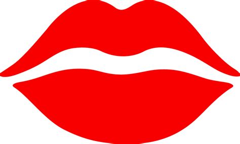 simple red lips design  clip art