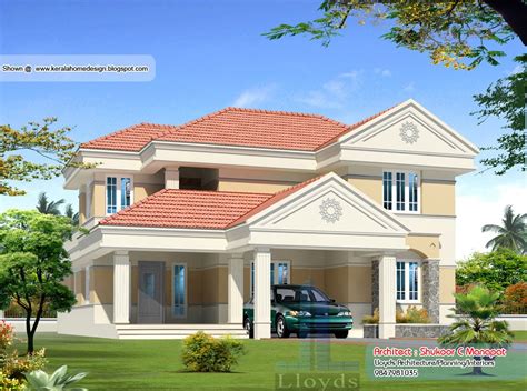 kerala villa plan  elevation  sq feet home appliance