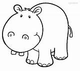 Hippo Coloring Pages Baby Drawing Clipart Kids Cute Face Line Hippopotamus Color Sheet Cool2bkids Clipartmag Printable Template Getcolorings Print Getdrawings sketch template