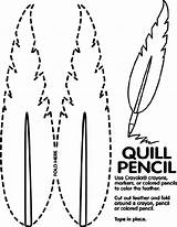 Quill Pencil Coloring Crayola Feather Pages Make Pen Potter Harry Activities Template Colonial Pencils Craft Activity Diy Presidents Writing Constitution sketch template