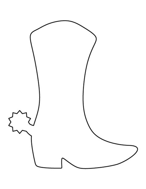 printable cowboy boot template printable world holiday