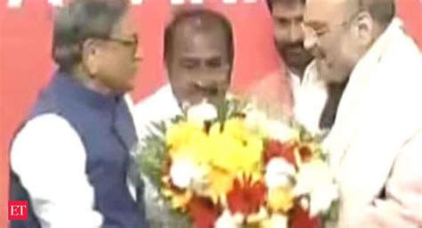 Former Congress Veteran Sm Krishna Joins Bjp The Economic Times Video