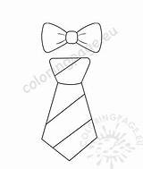 Tie Bow Template Necktie Coloring sketch template