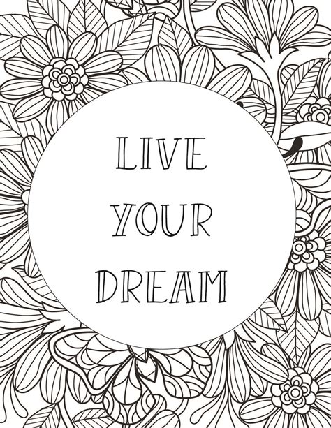inspirational quotes coloring pages  printable