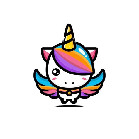 premium vector cute pegasus unicorn character