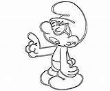 Brainy Smurf sketch template