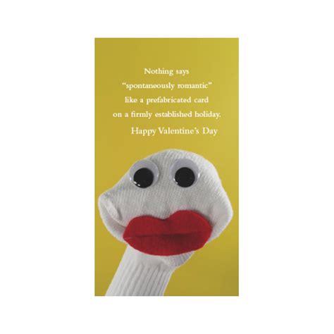 quiplip funny valentine s card greeting card from the sock ems collection