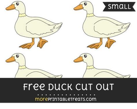 duck cut  small size printable image downloads farm party