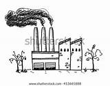 Pollution Factories Fabbrica sketch template
