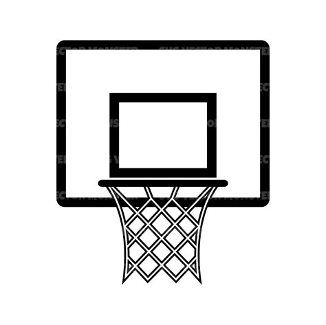 basketball hoop svg basketball backboard svg vector cut file etsy