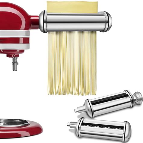 kenome pasta roller attachments set   kitchenaid stand mixer noodles maker attachment