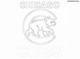 Cubs Chicago Mlb Coloring Pages Logos Baseball Coloringway Drawing Getdrawings Chicagocubs sketch template